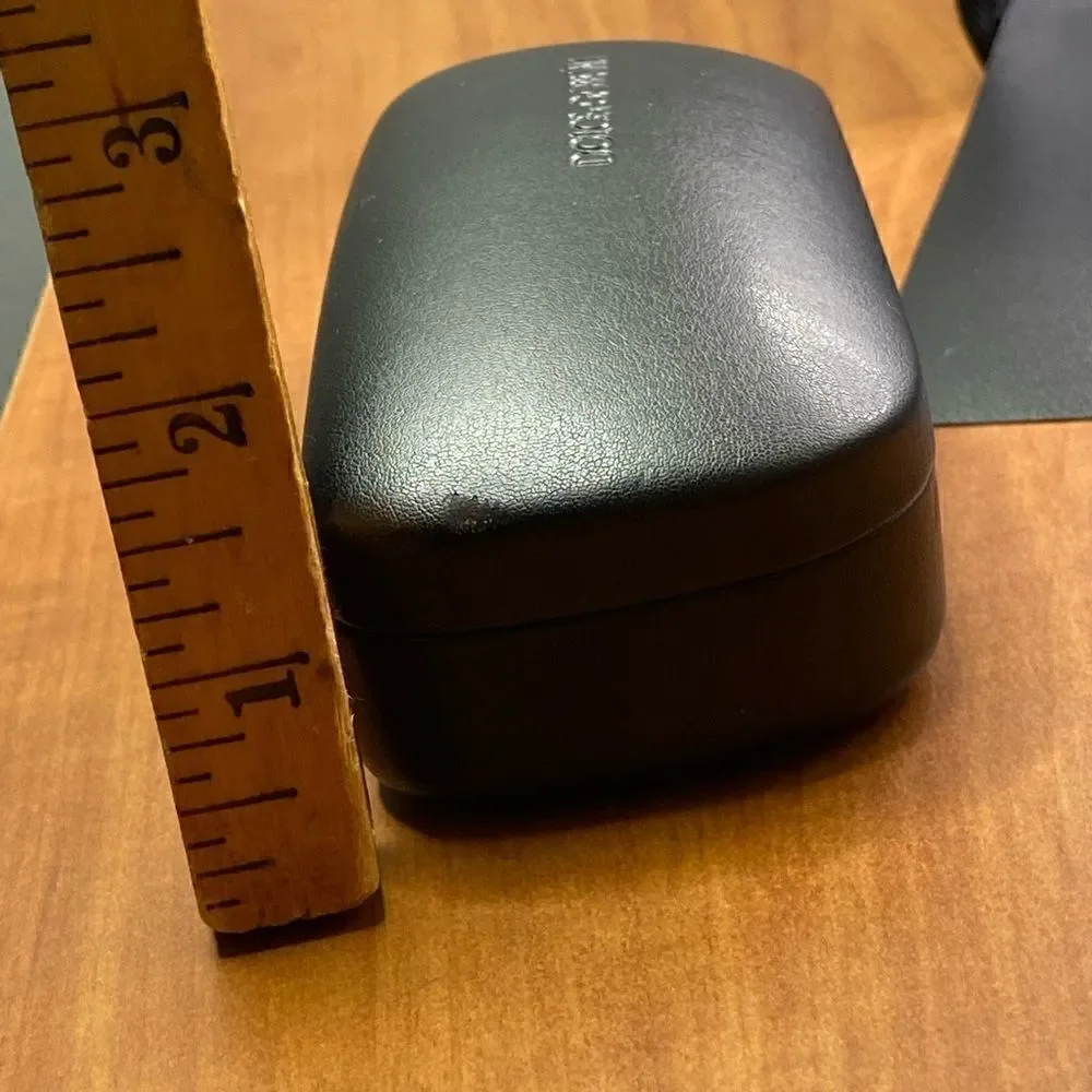 Dolce & Gabbana Black clamshell glasses case with black felt lining
